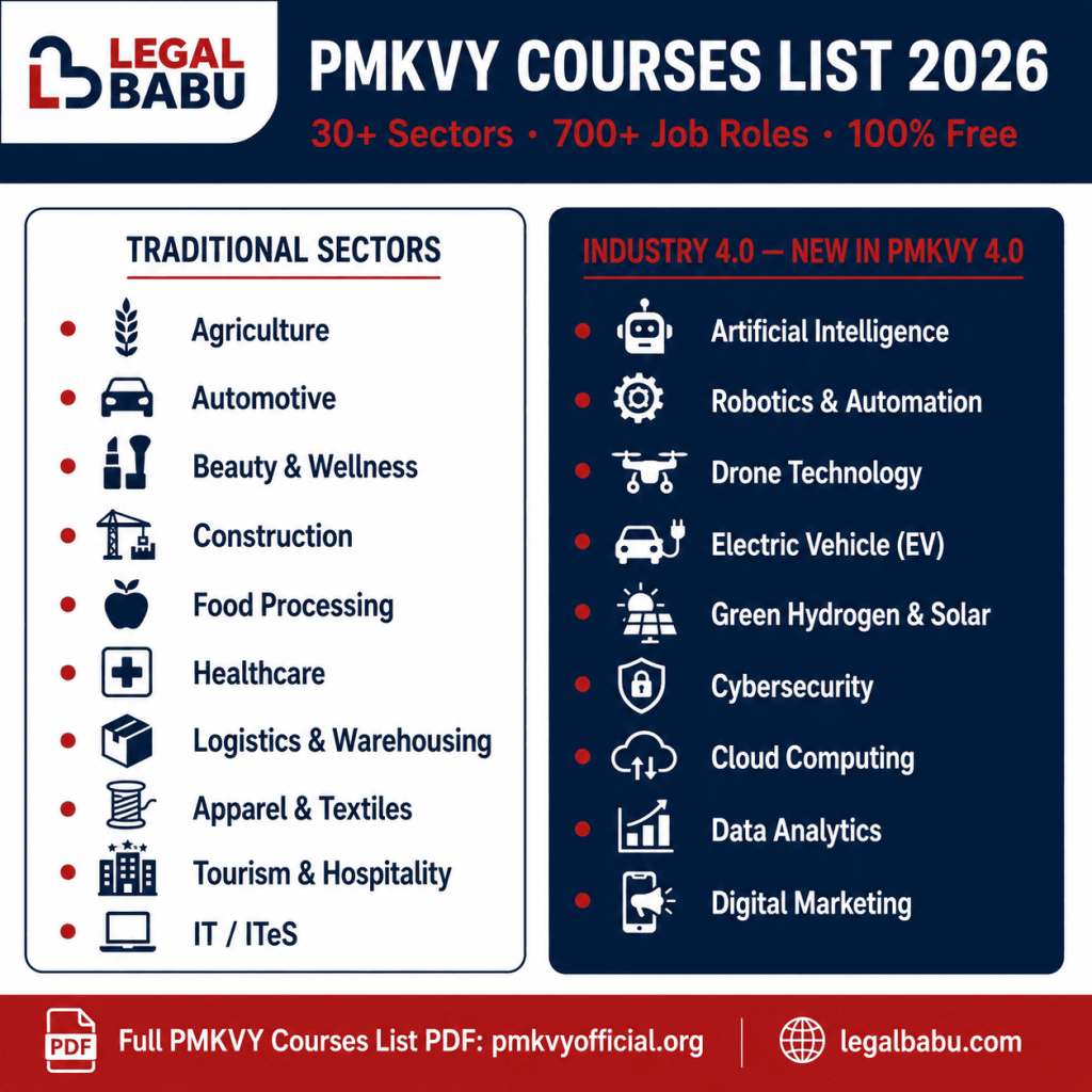 PMKVY courses list 2026