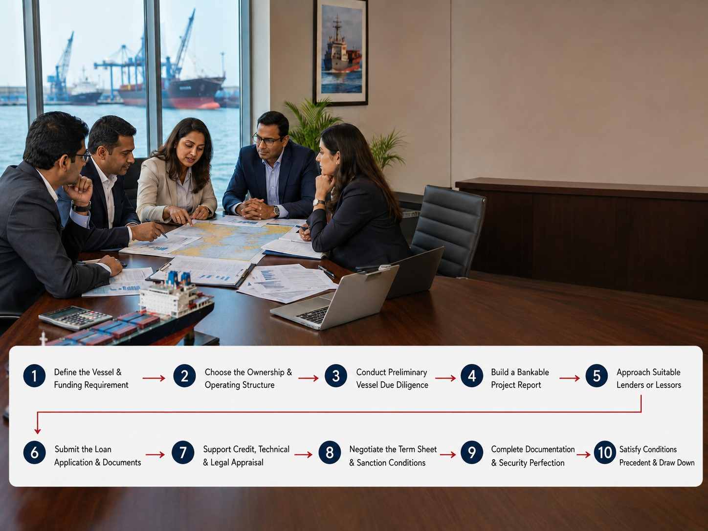 step process for applying for ship finance in India