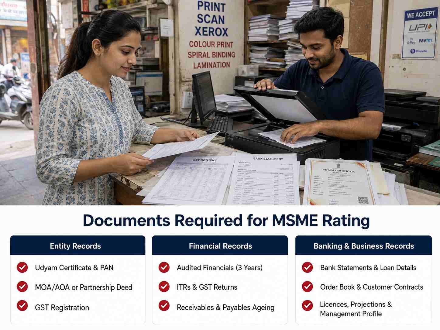 Documents Required for MSME Rating