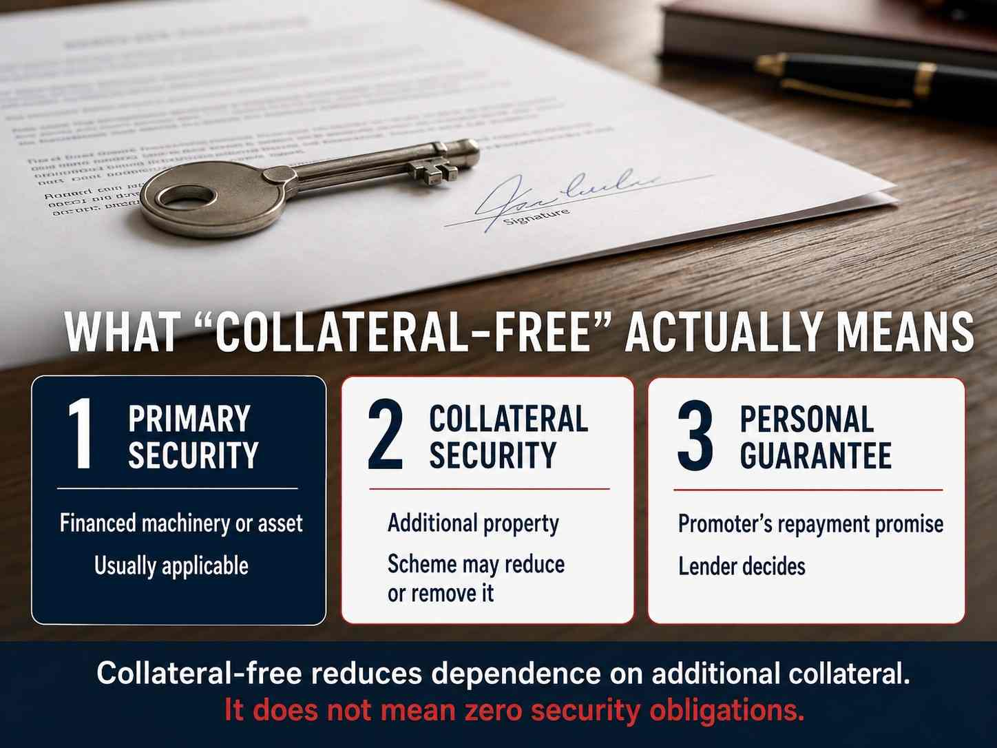 explaining what collateral-free means under CGTMSE and MCGS-MSME schemes