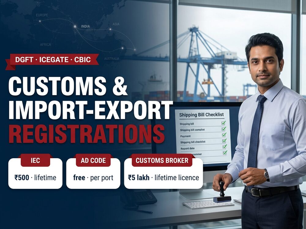 Customs and Import Export registration