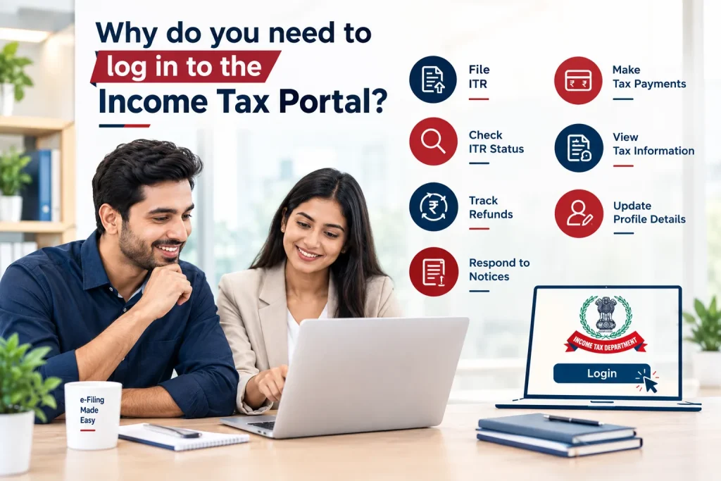 Why do you need to log in to the Income Tax Portal
