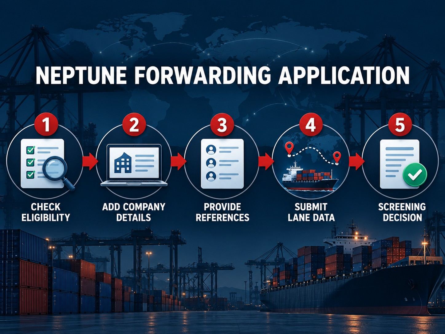 Neptune forwarding application process