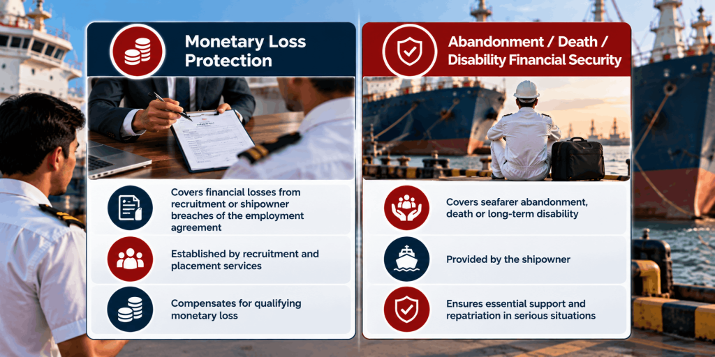 Difference between monetary loss and abandonment financial security