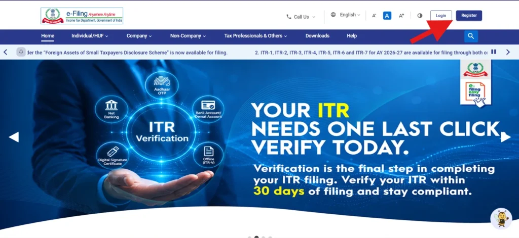 Step-by-Step Process for Registration on the ITR e-Filing Portal
