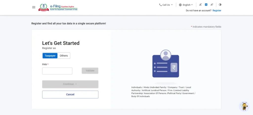 Register as a Taxpayer