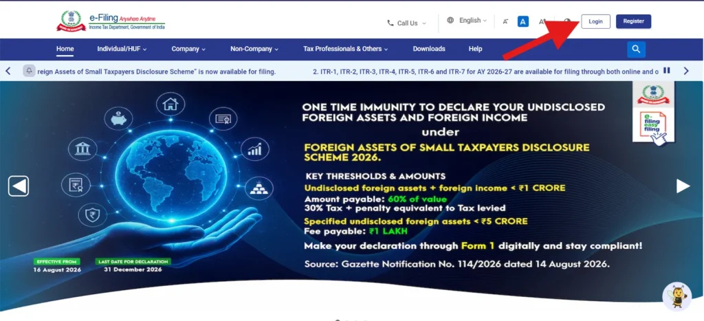 official Income Tax e-Filing Portal
