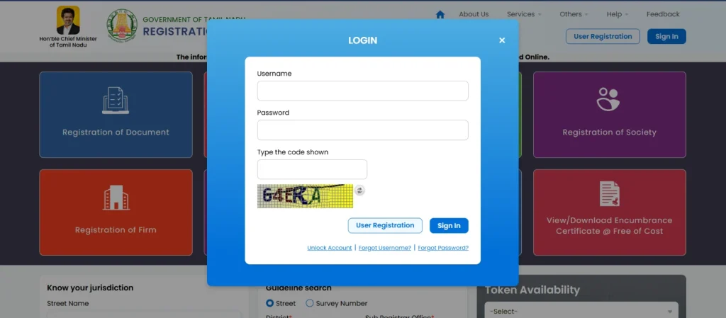 official TNREGINET portal