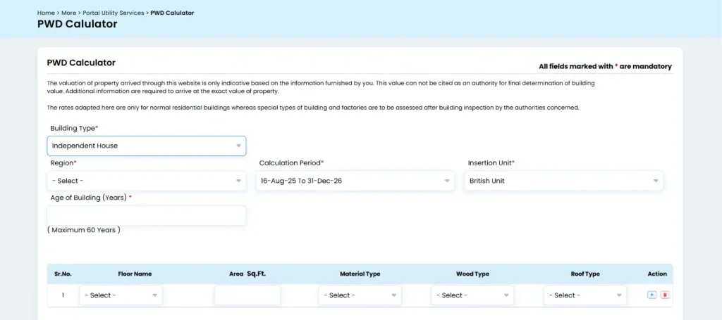 PWD Calculator