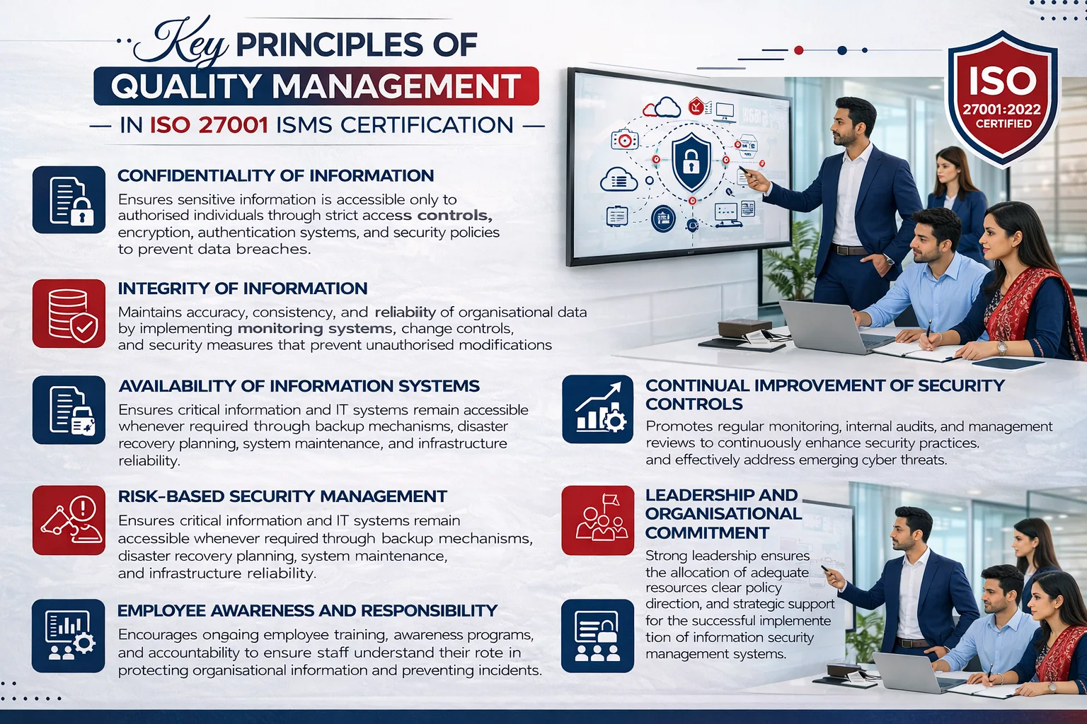 key principles of QM in ISO 27001 Certification