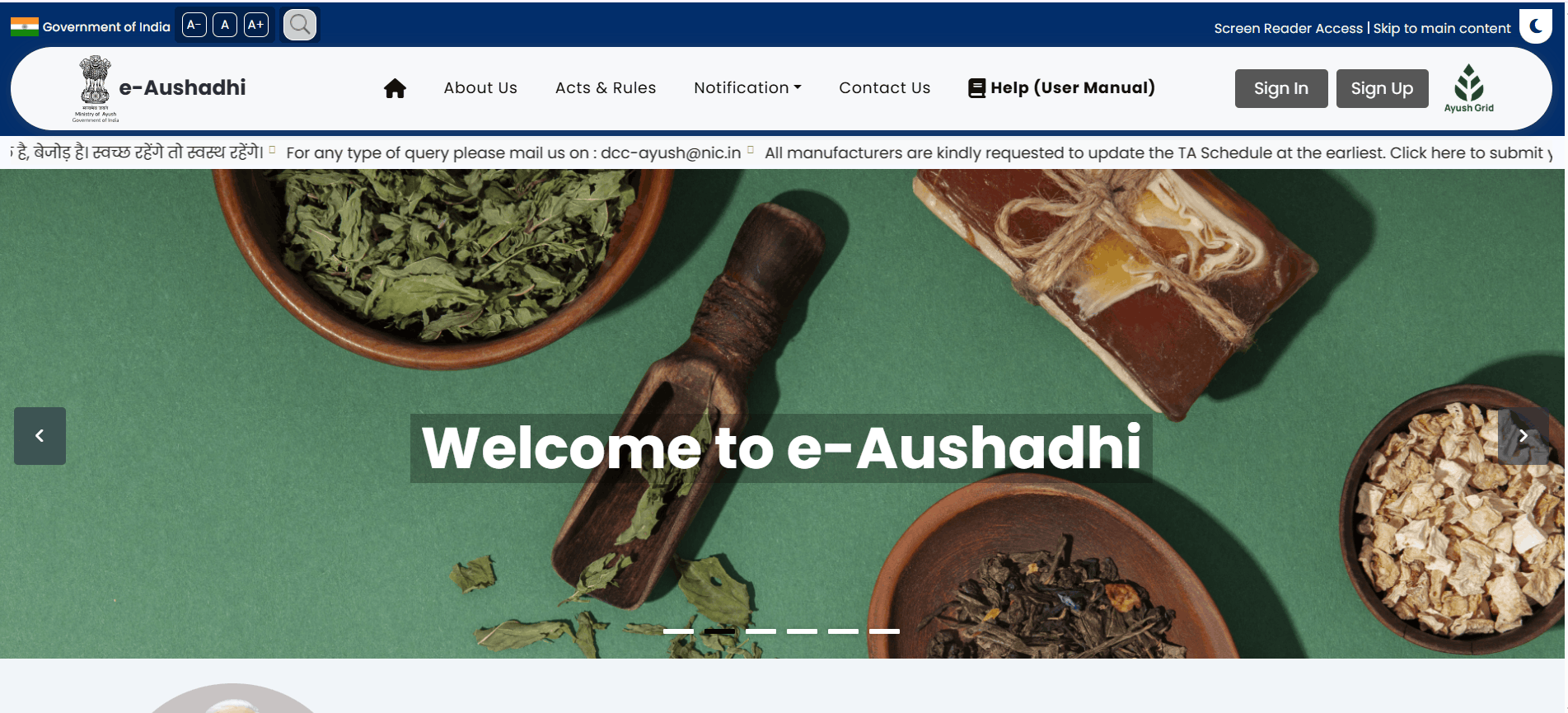 Register on the portal
