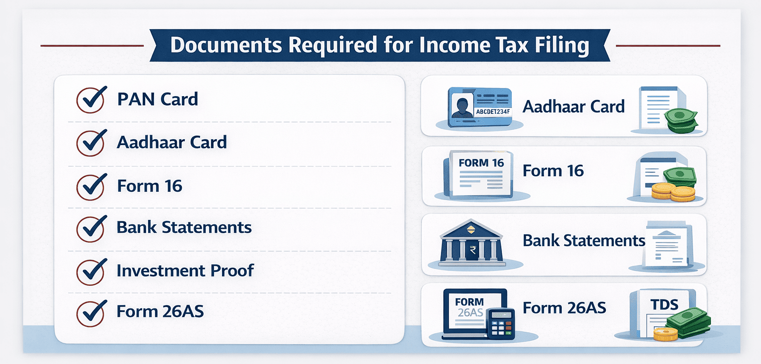 Documents Required for Income Tax Filing