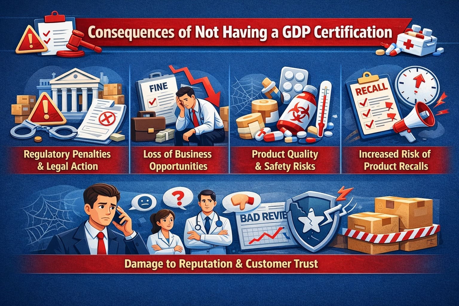 consequences of not having GDP certification 
