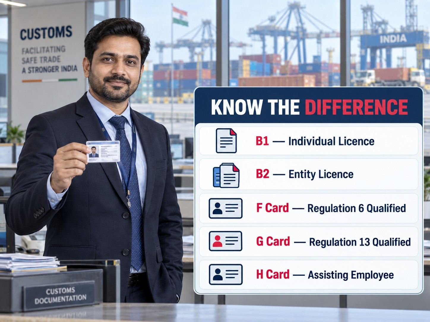 B1, B2, F, G and H Card Differences