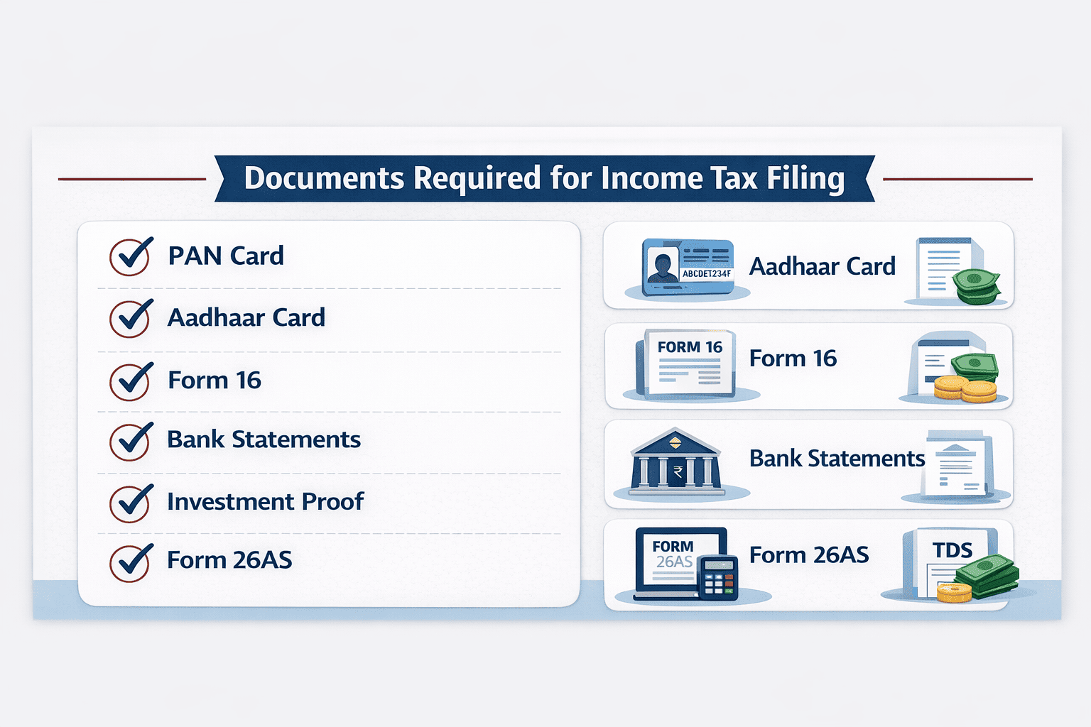 Documents Required for Income Tax Filing