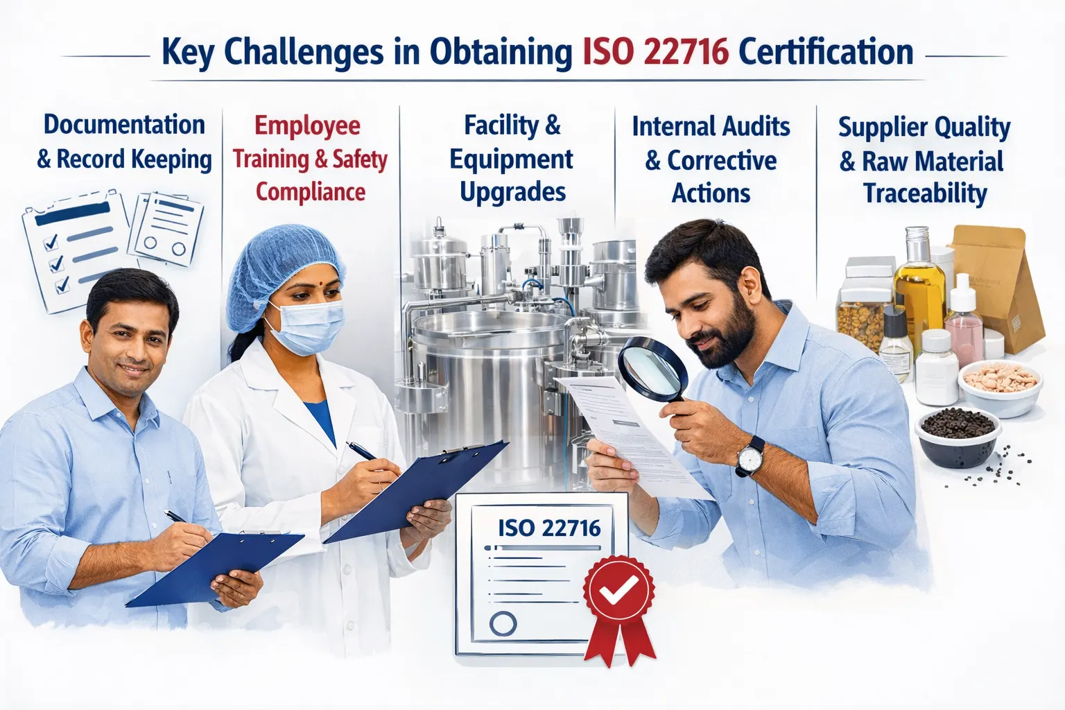 ISO 22716 Certification key challanges 