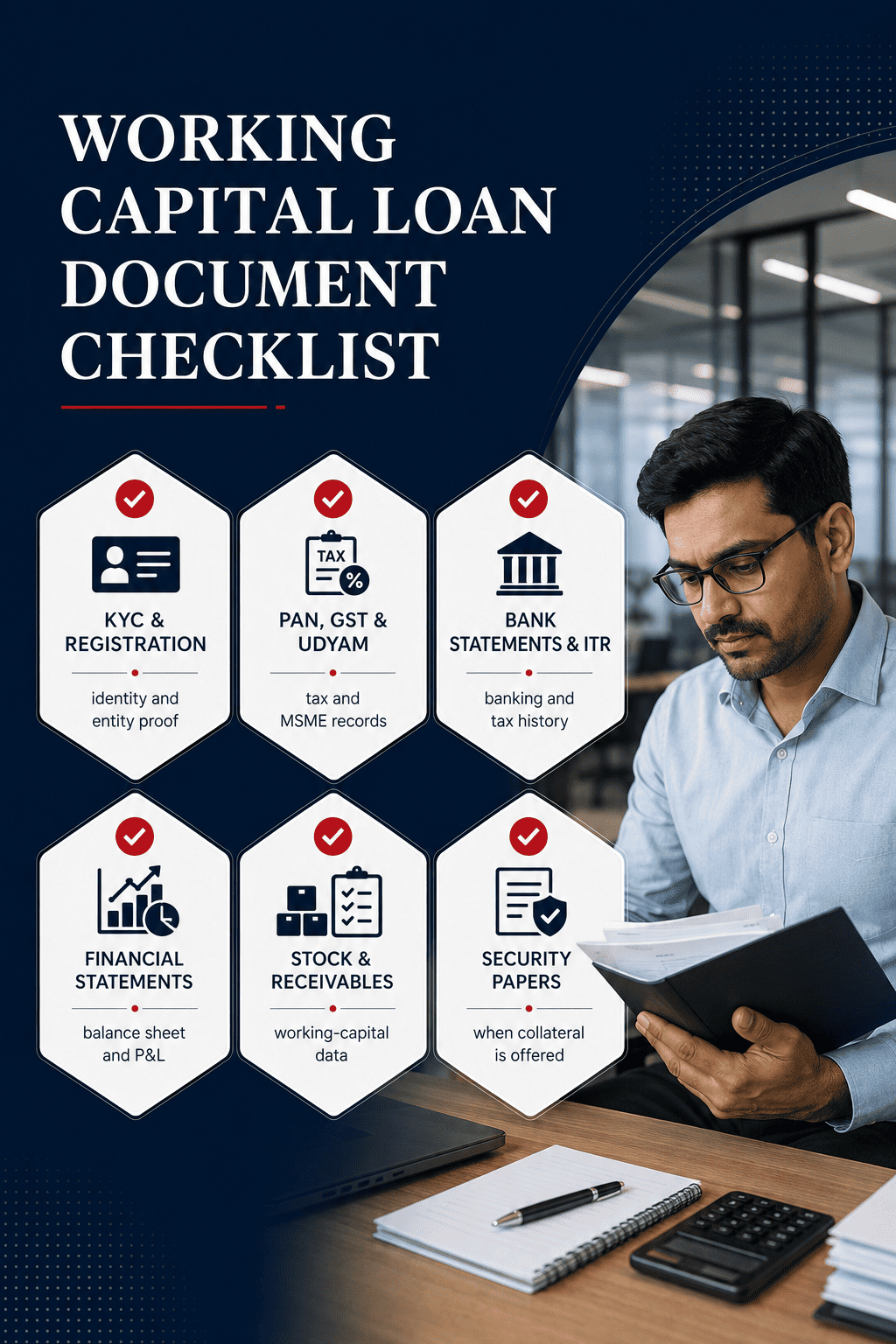 Documents required for a working capital loan application in India