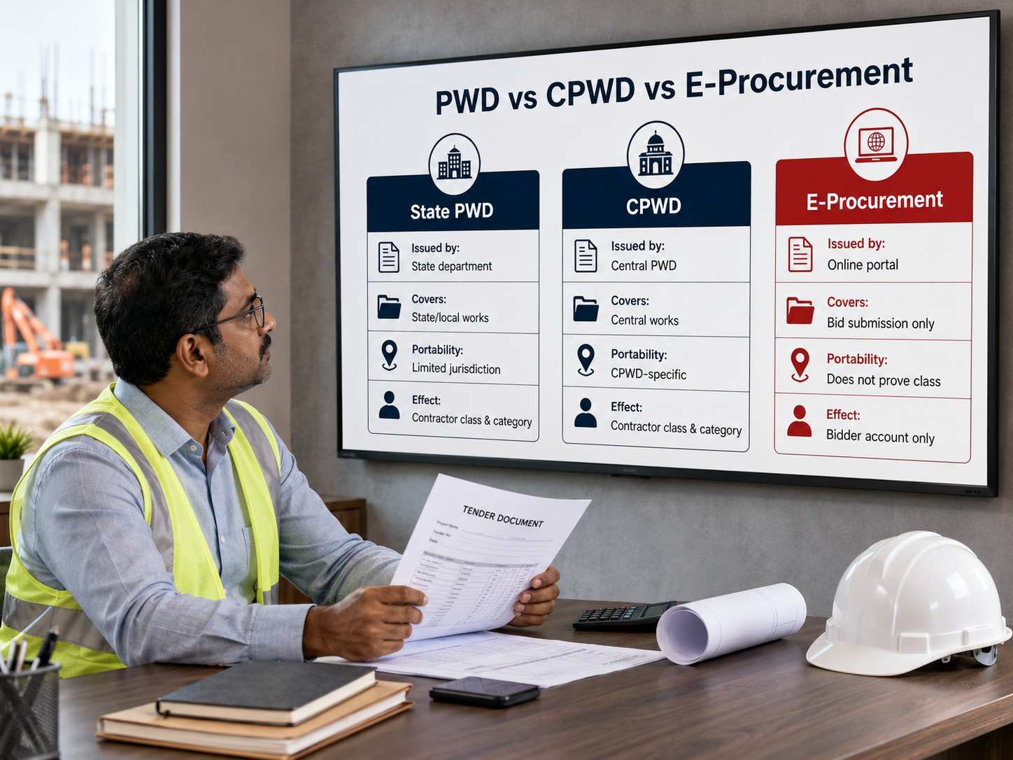 PWD vs CPWD vs E-Procurement