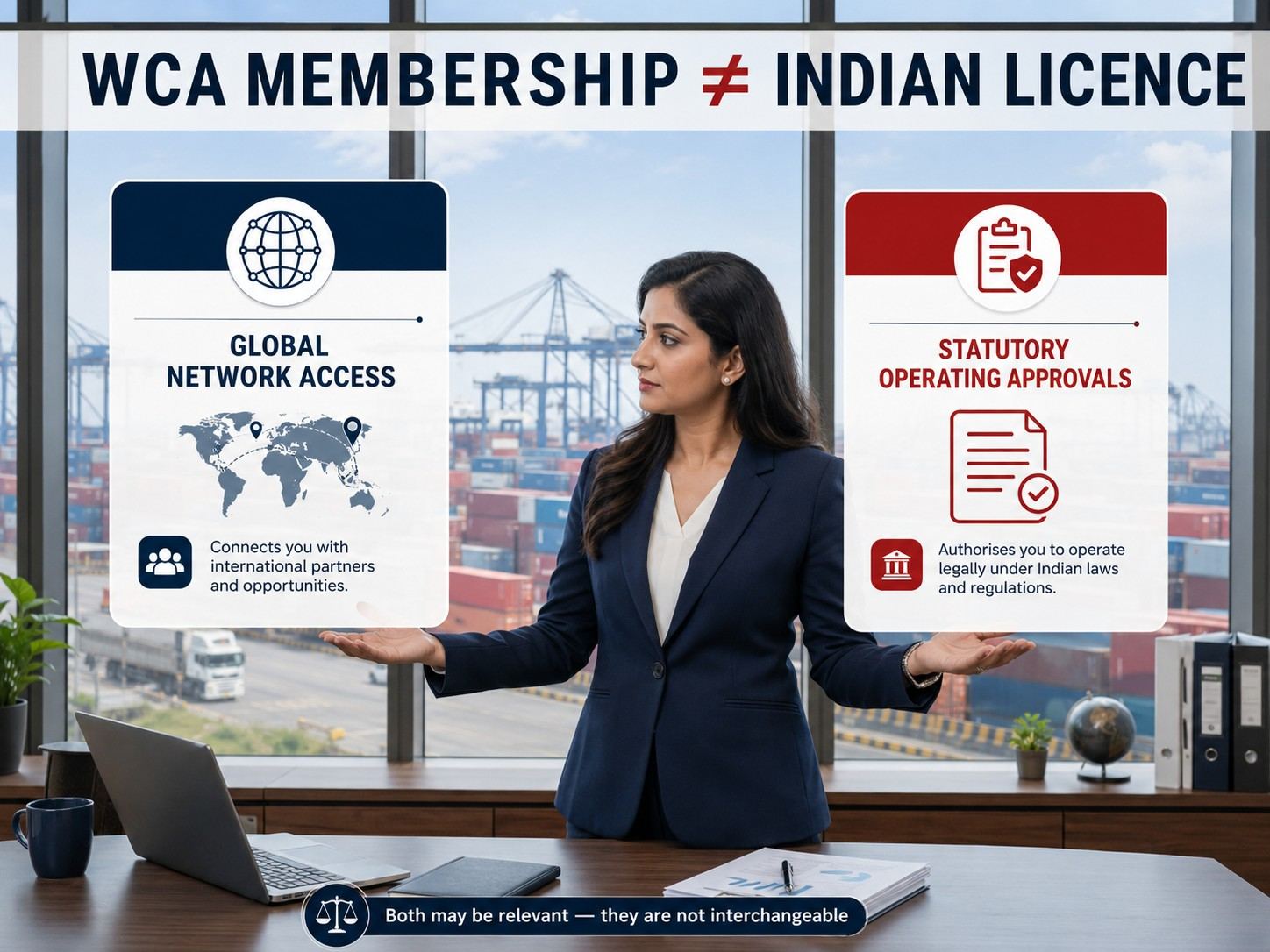 Indian logistics professional comparing WCA membership