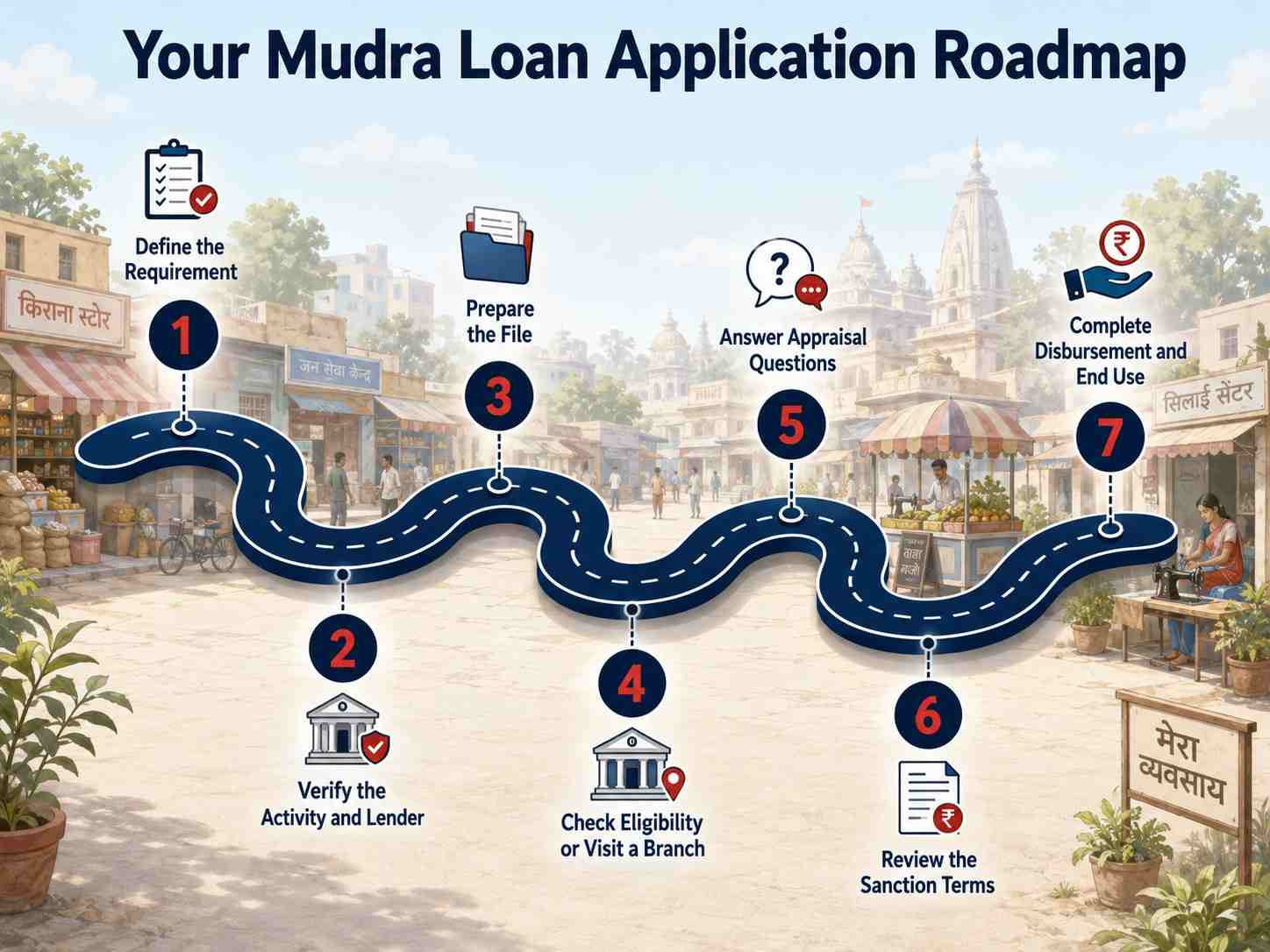 steps to apply for a Pradhan Mantri MUDRA Yojana loan