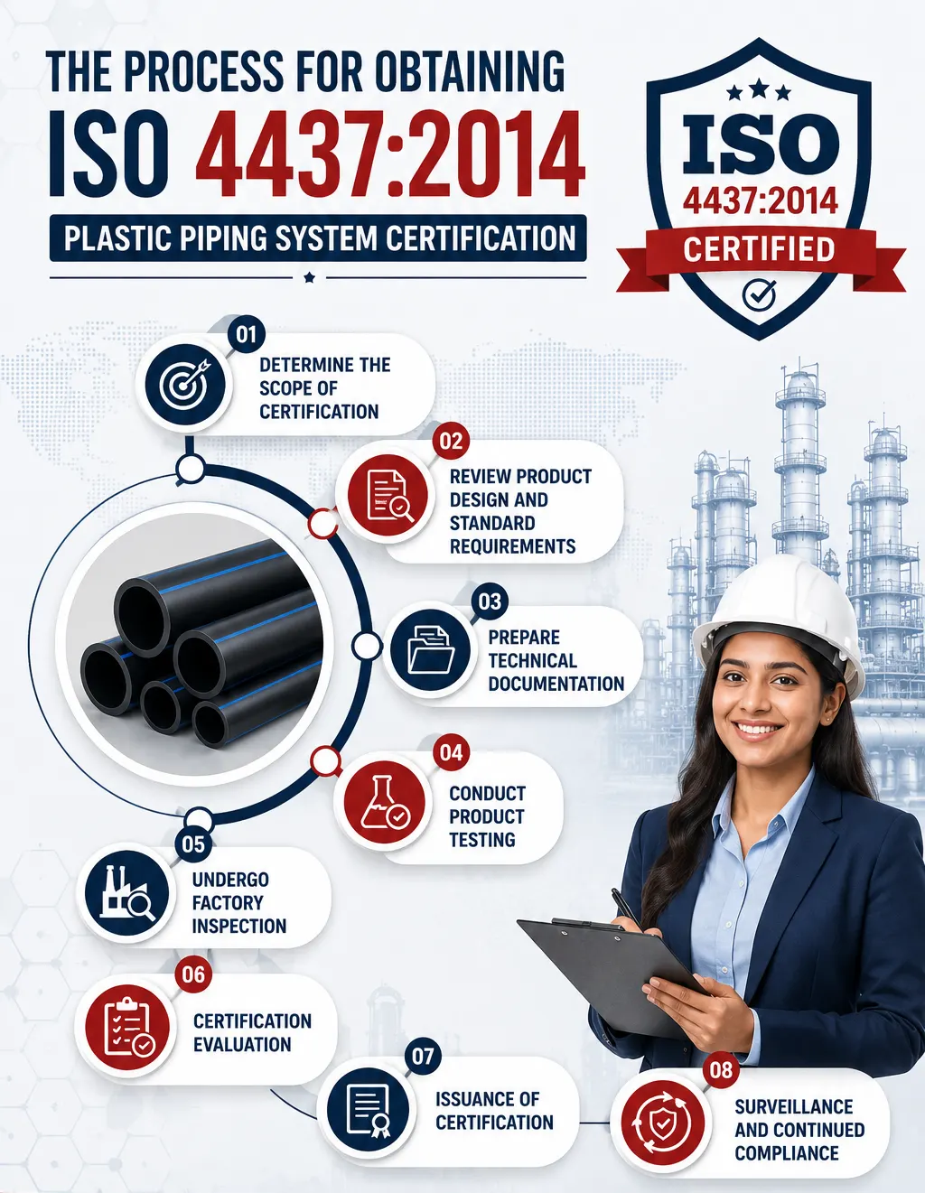 Process for Obtaining ISO 4437:2014 Plastic Piping System Certification