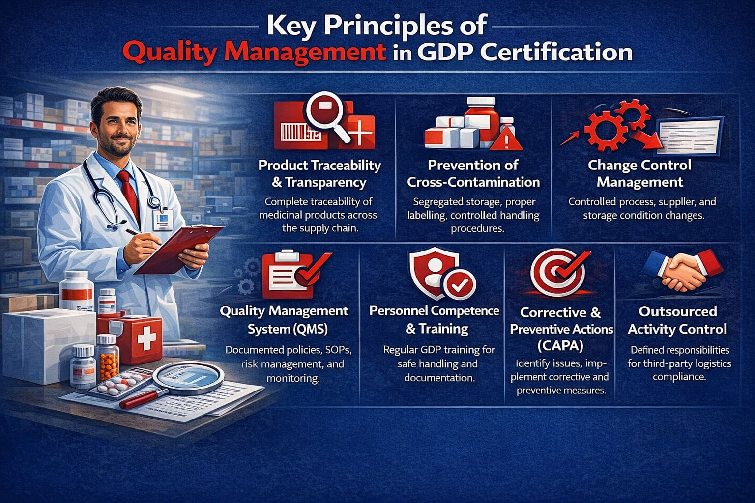 key principles of quality management in GDP certification