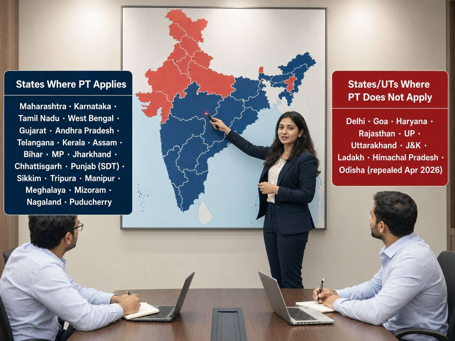states where professional tax applies