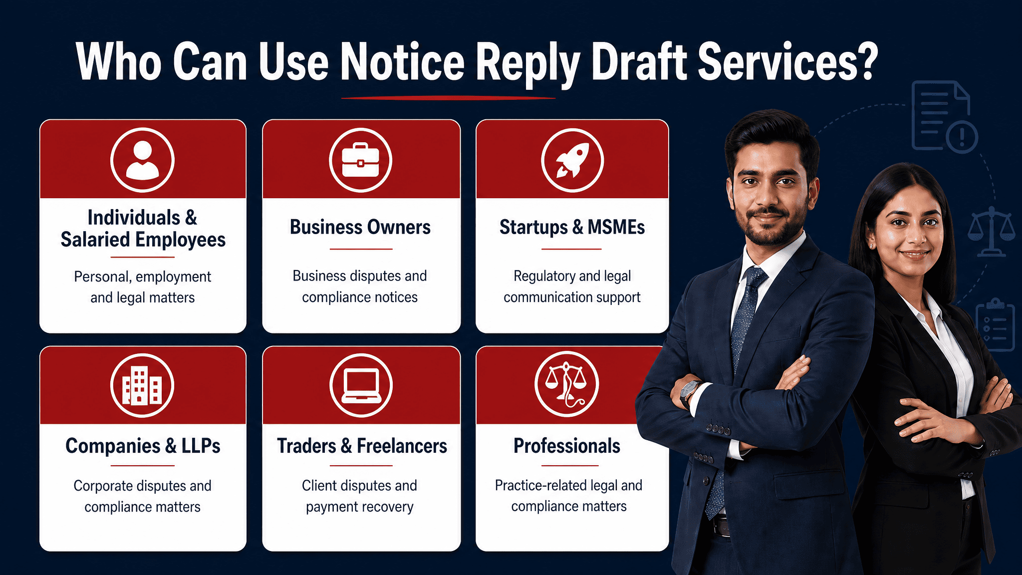 Who can use Notice Reply Draft Services in India