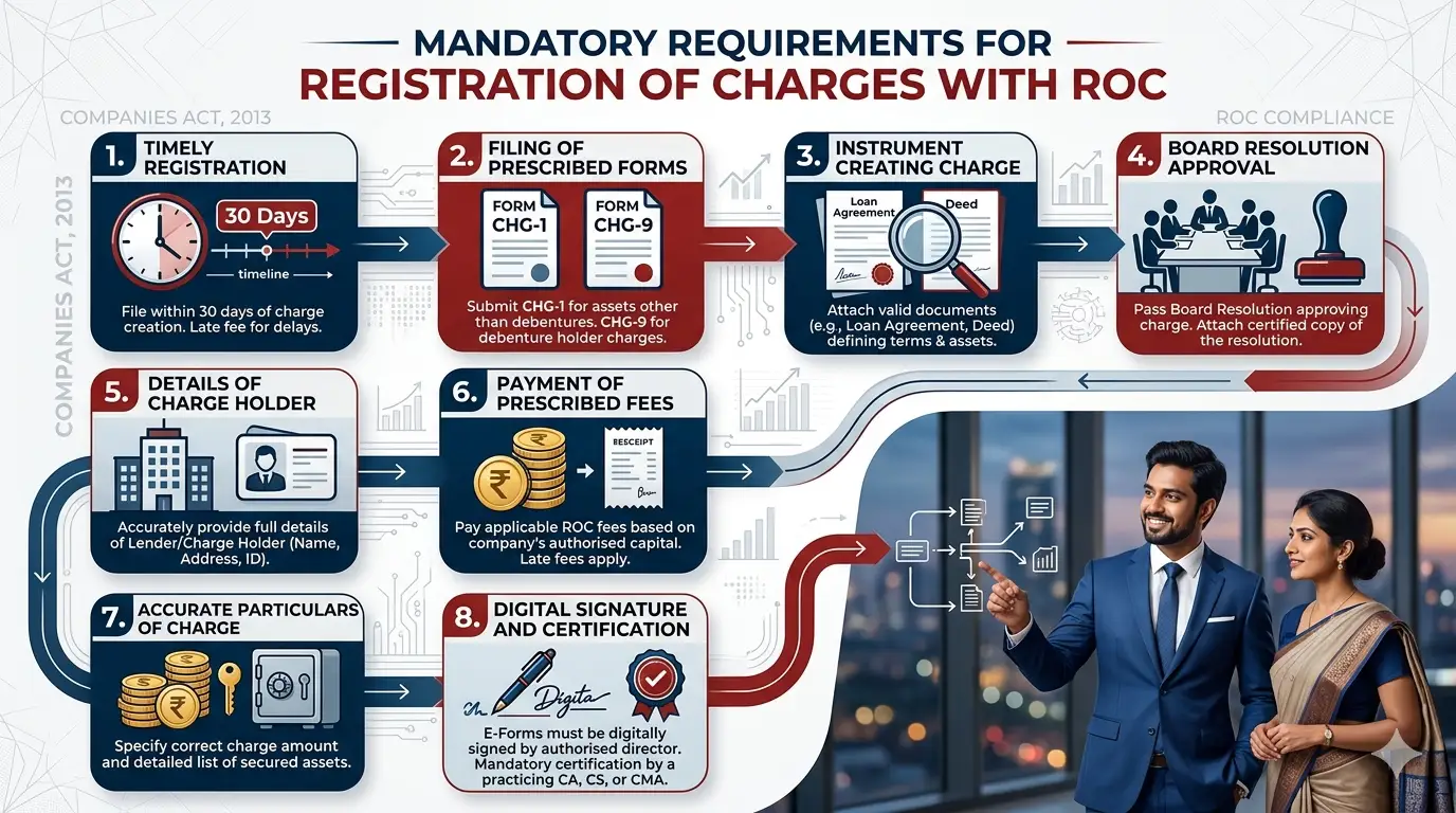Mandatory Requirements for Registration of Charges with ROC