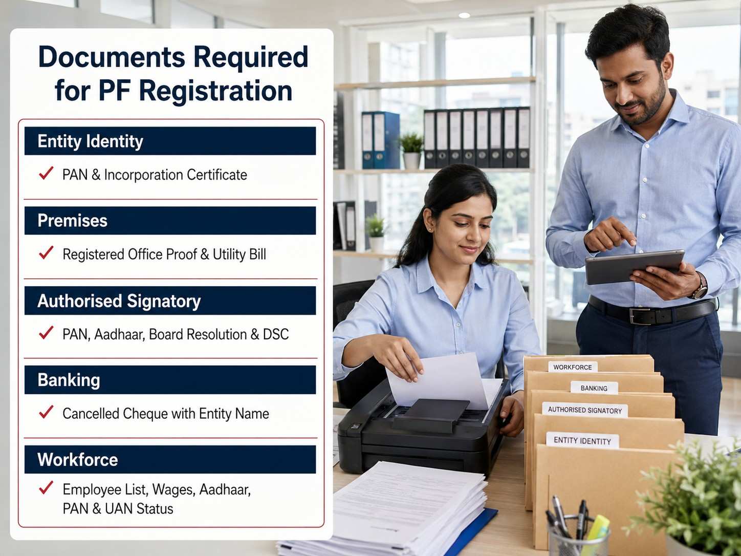 Documents Required for PF Registration